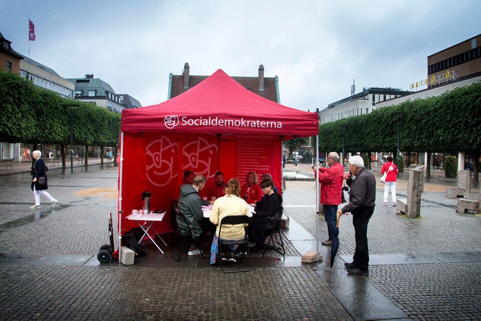 Socialdemokraterna i Borås presenterade sitt kommunalpolitiska handlingsprogram för den kommande mandatperioden under en pressträff på Stora torget.