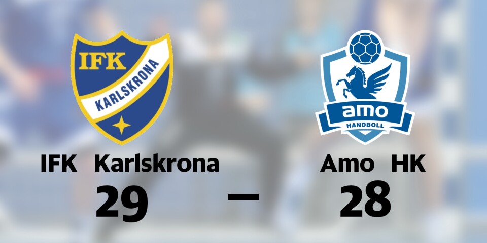 IFK Karlskrona vann mot Amo HK