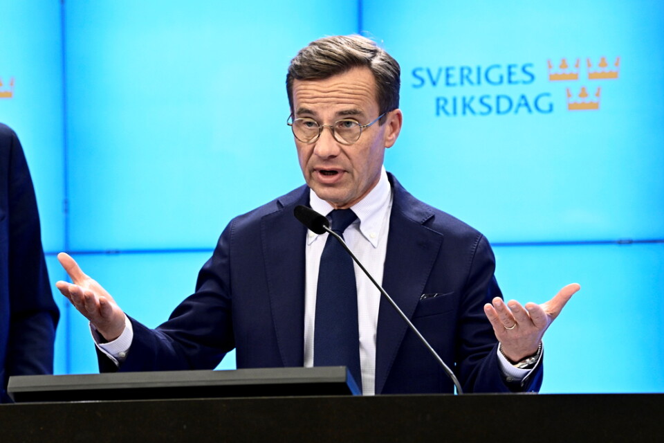 Moderaternas partiledare Ulf Kristersson presenterar nya förslag på akuta åtgärder för att hantera elkrisen.