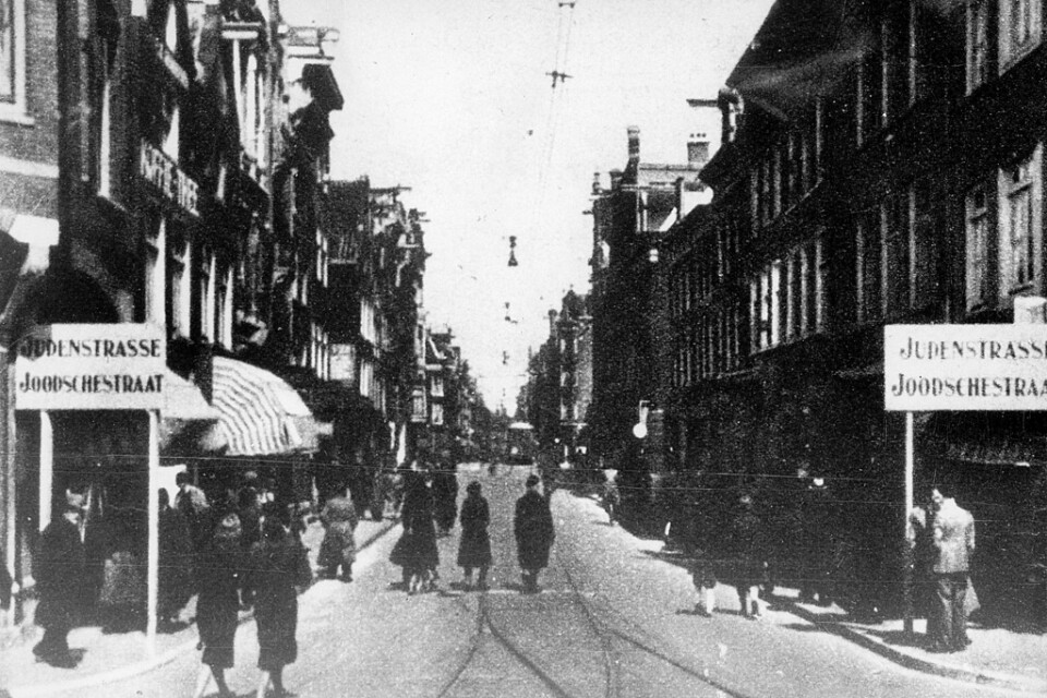 Det judiska ghettot i Amsterdam under de tyska nazisternas ockupation, 1940–1945. Arkivbild.