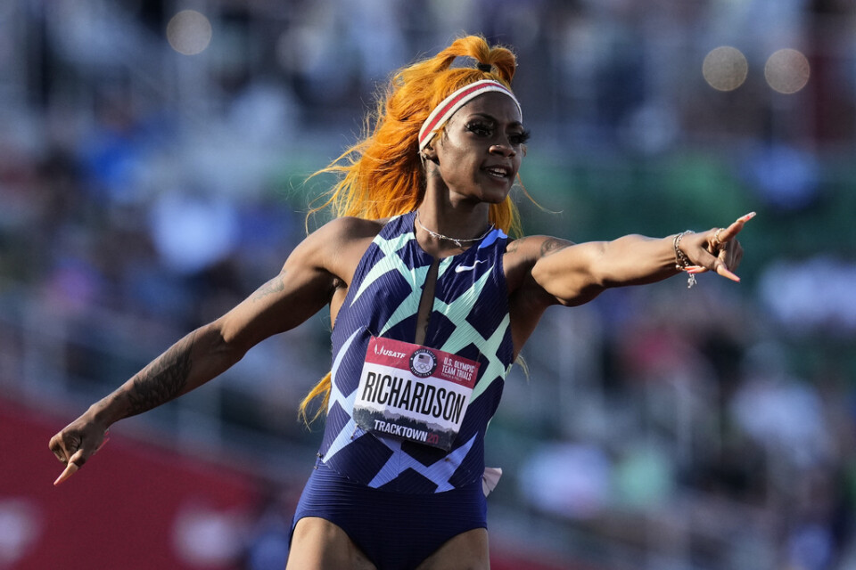 Sha'Carri Richardson vann de amerikanska OS-uttagningarna på 100 meter i juni, men stängdes sedan av en månad för att ha använt cannabis.
