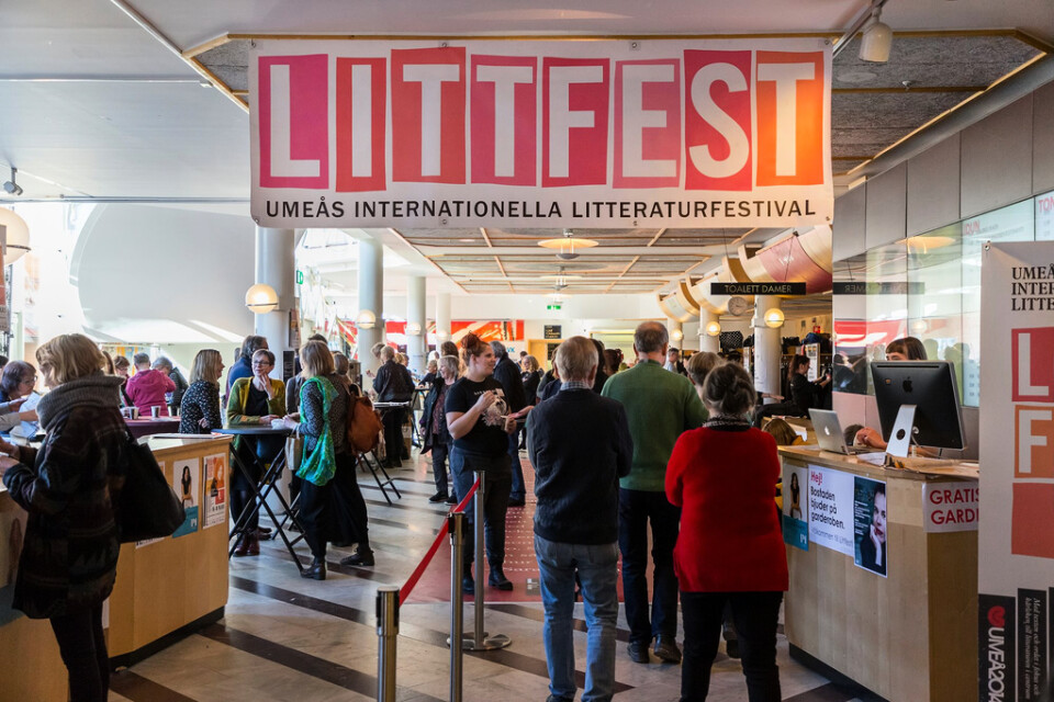 Inget vimmel vid årets Littfest i Umeå. Pressbild.