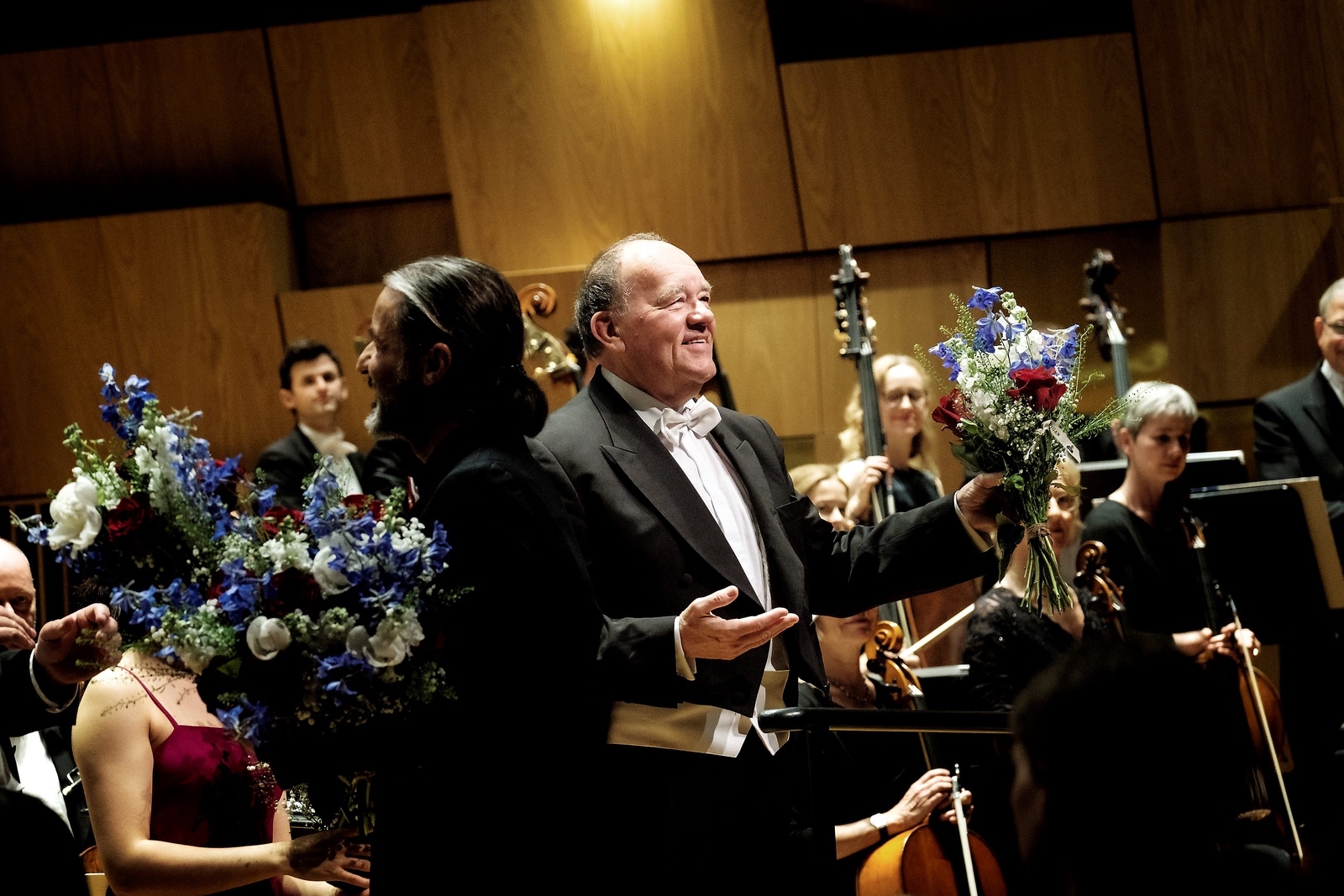 Efter galakonserten utsågs Marc Soustrot till Malmö Symfoniorkesters hedersdirigent.Foto: Håkan Röjder