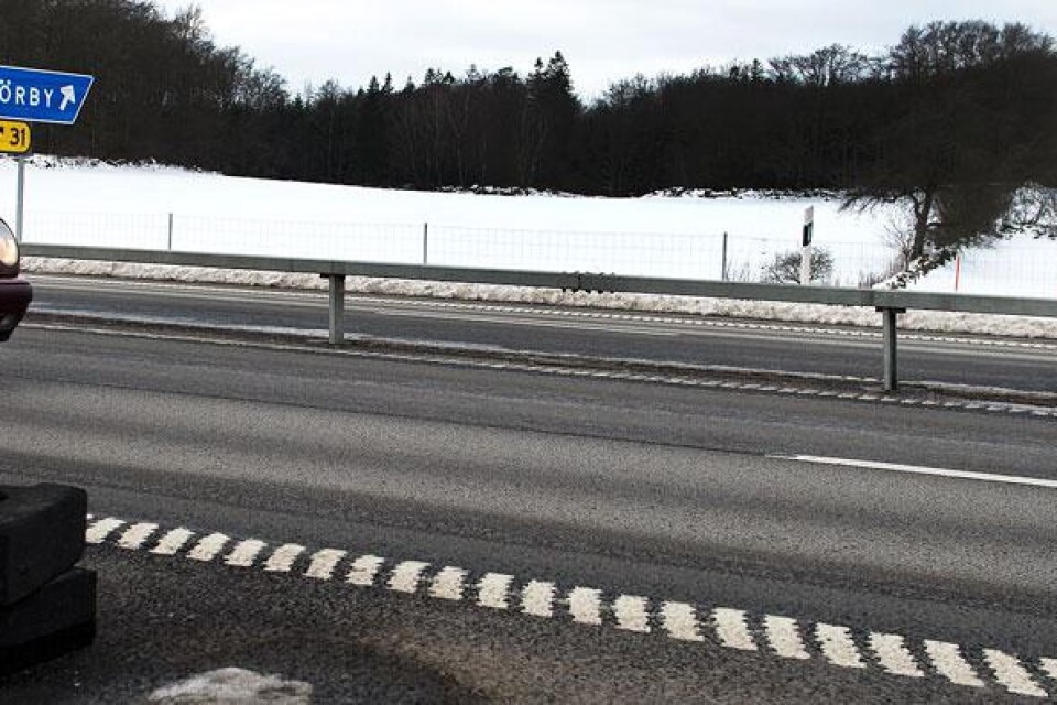 Vid Hörby Norra har hastigheten nu sänkts till 50.