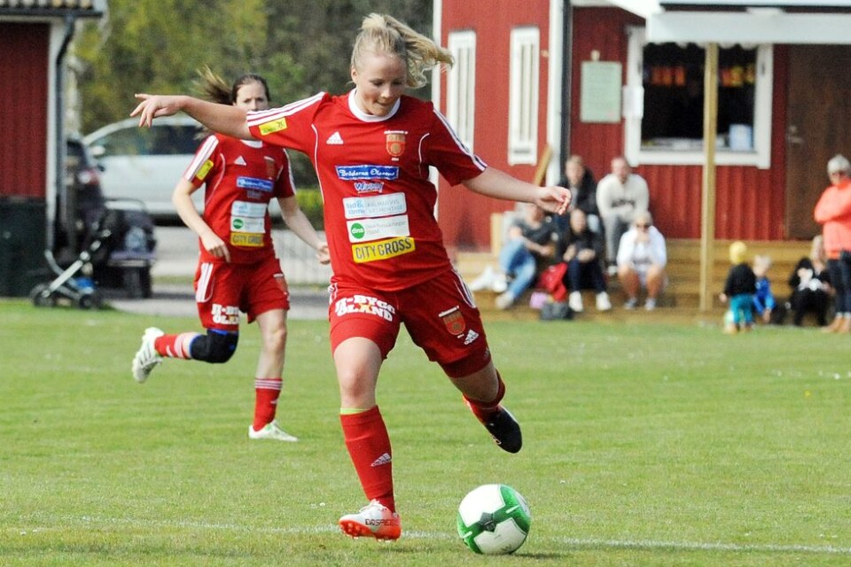 Amanda Ahlström gjorde en stark insats i anfallet.