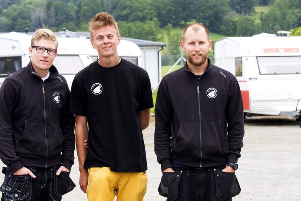 Tom Viking, Johan Persson och Anders Bengtsson hyr ut husvagnar året runt. De flesta hamnar på något närliggande event, såsom Gothia Cup eller Wheels & Wings.