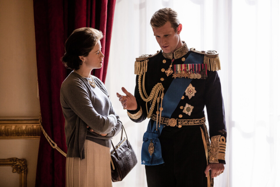 Spänningarna mellan drottning Elizabeth (Claire Foy) och prins Philip (Matt Smith) blir inte mindre i säsong två av "The crown". Pressbild.