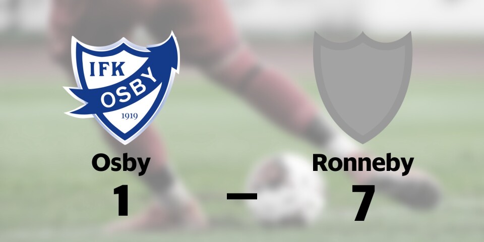 Ronneby vann enkelt borta mot Osby