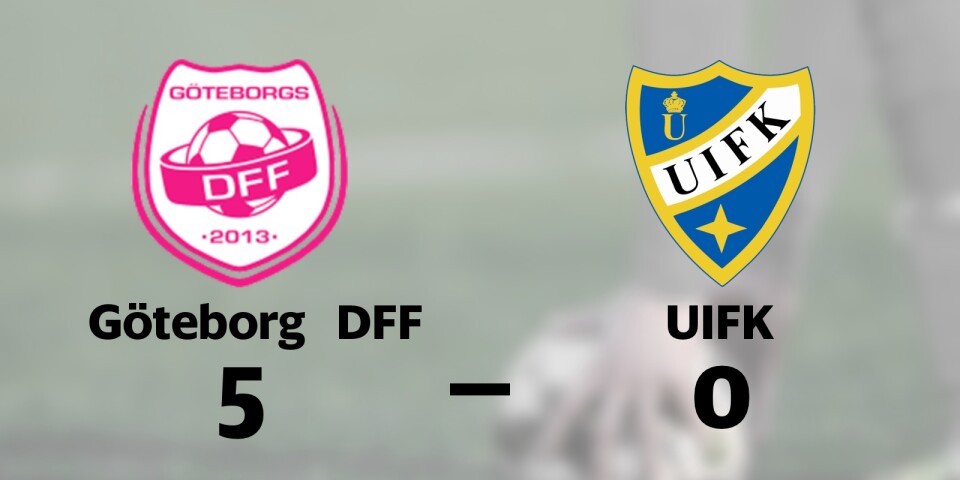 Tung förlust när UIFK krossades av Göteborg DFF