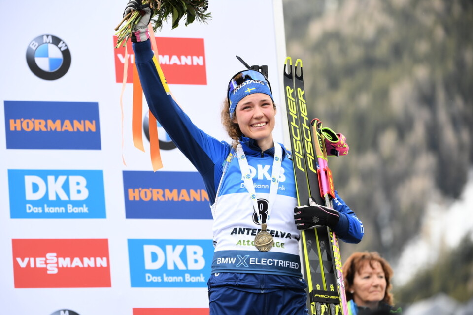 Hanna Öberg kom på tredje plats och fick därmed den där efterlängtade medaljen i skidskytte-VM.