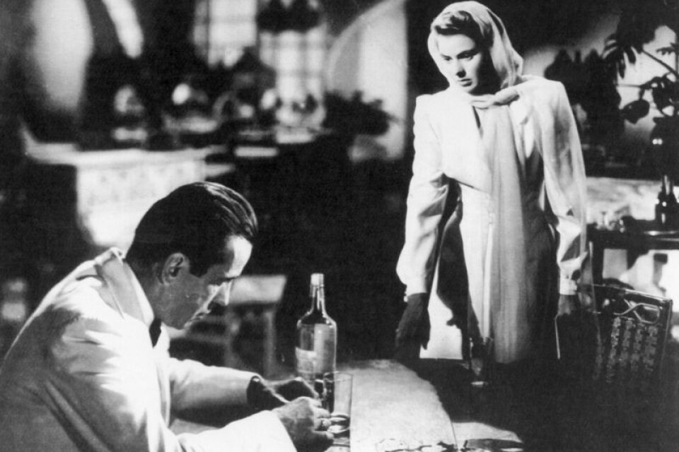 Humphrey Bogart och Ingrid Bergman i den legendariska filmen "Casablanca".