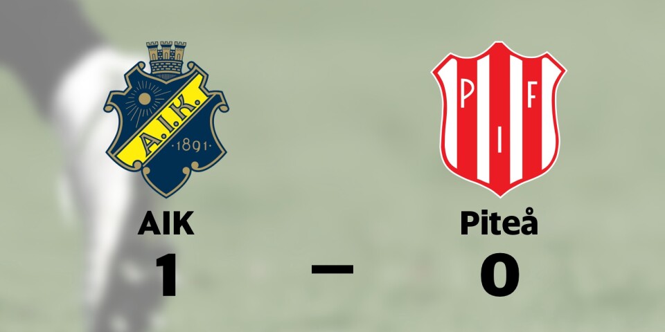 Äntligen seger för AIK mot Piteå