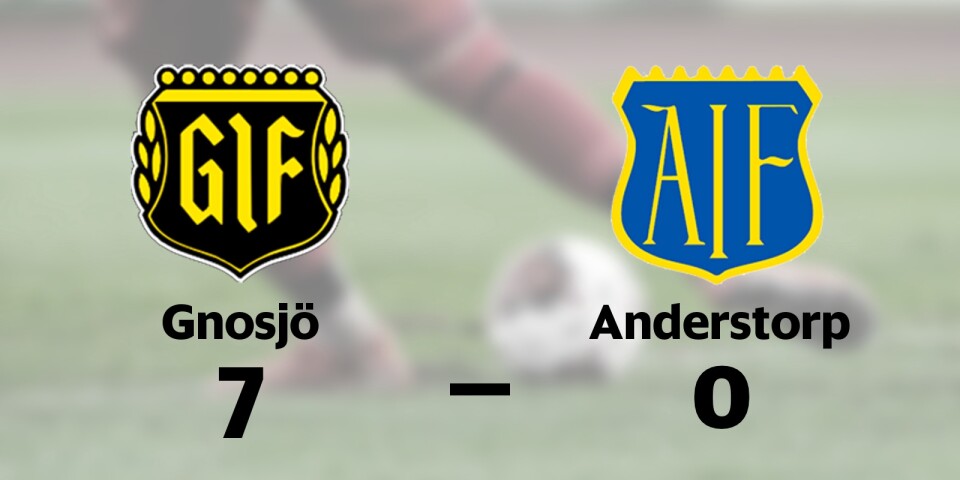 Gnosjö har fem raka segrar – vann mot Anderstorp med 7-0