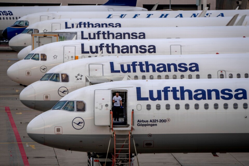 Lufthansas plan blir kvar på marken. Arkivbild.