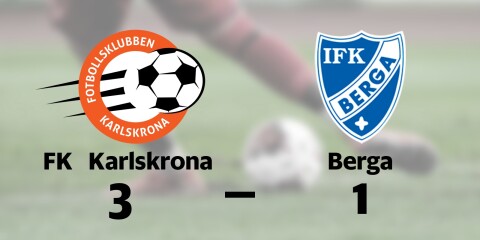FK Karlskrona vann mot IFK Berga