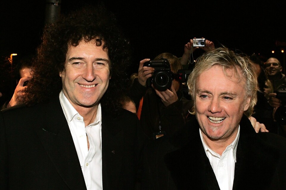 Gitarristen Brian May och trummisen Roger Taylor i Queen.