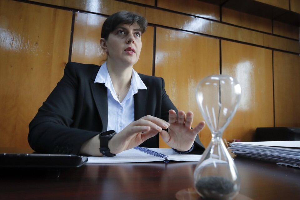 Rumänska Laura Codruta Kövesi är chef för EU:s nya åklagarsamarbete, Eppo. Arkivfoto.