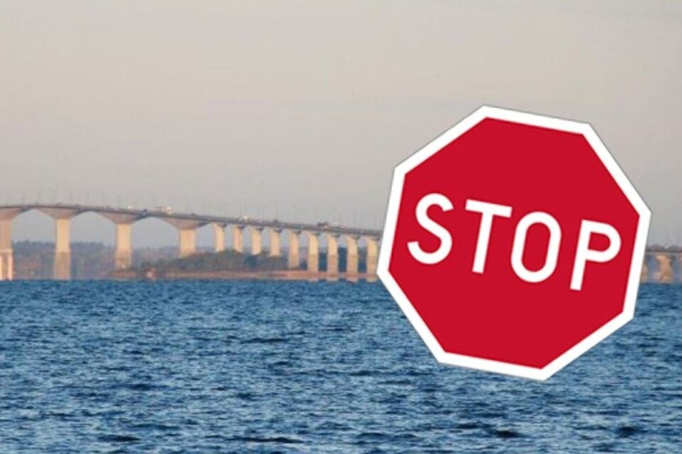 Stopp på båda hållen på Ölandsbron.