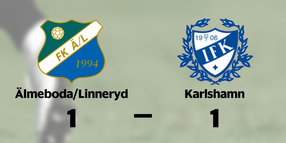 Älmeboda/Linneryd spelade lika mot Karlshamn