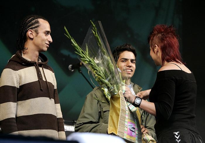 Ramin Hashemi och André Radwan tog hem en finalplats i talangtävlingen Artist i Borås.