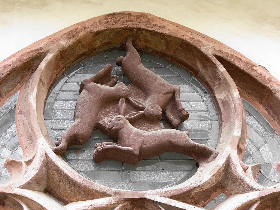"Harens fönster" i katedralen i Pederbom, Tyskland. Foto Ingela Johansson