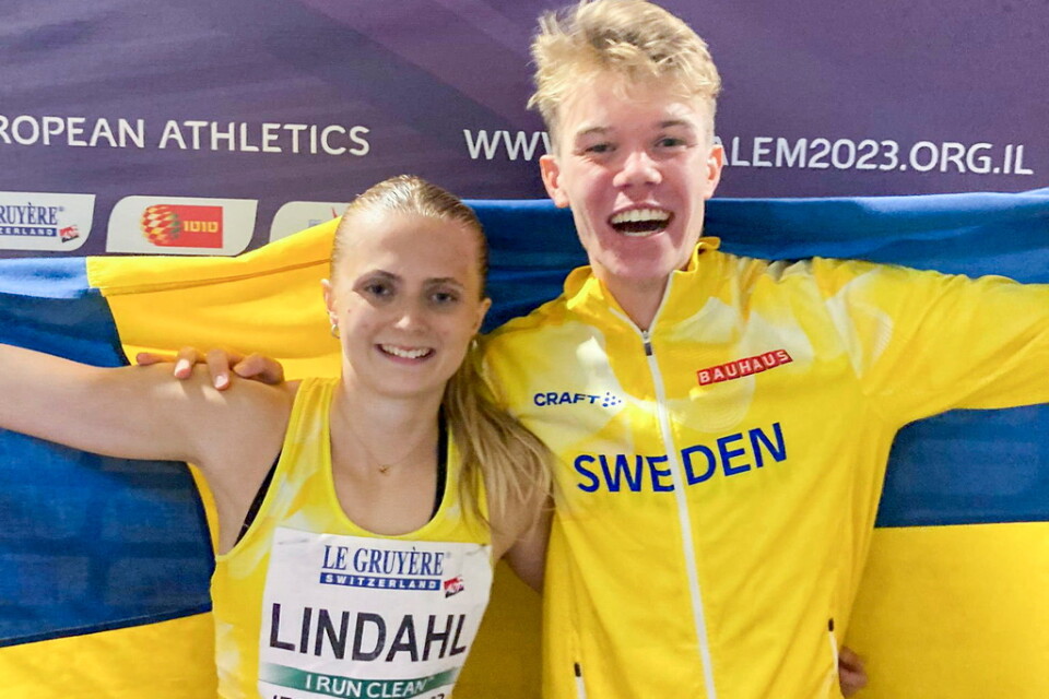 Nora Lindahl och Jonathan Grahn tog båda guld i U20-EM i Jerusalem.