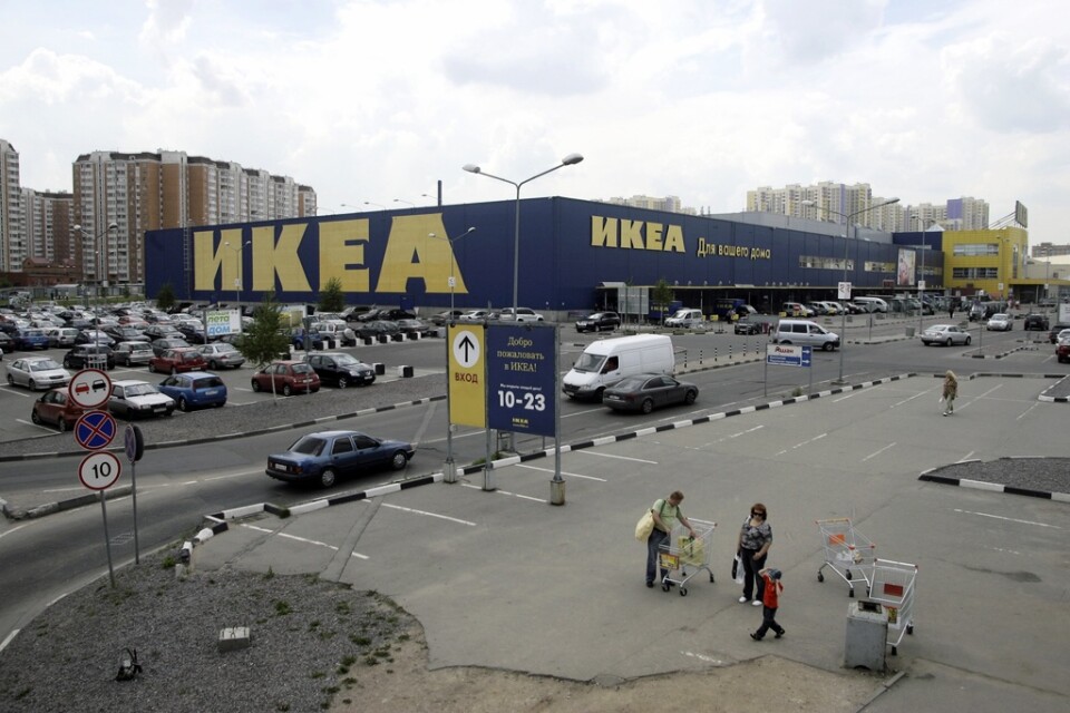 Hur blir det om utländska verksamheter slår igen? Här Ikea i Moskva. Arkivbild.