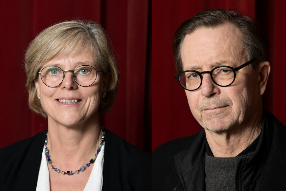 Ingrid Carlberg och Steve Sem-Sandberg är nu officiellt ledamöter av Svenska Akademien. Arkivbild.