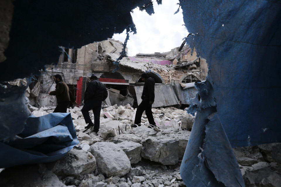 I onsdags attackerades orten Ariha i Idlib i ett flyganfall.