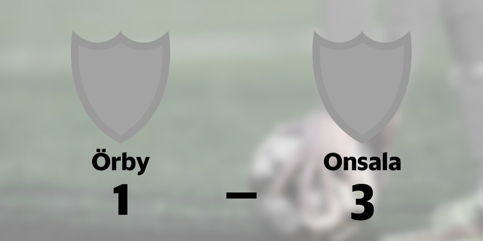 Tuff match slutade med förlust för Örby mot Onsala