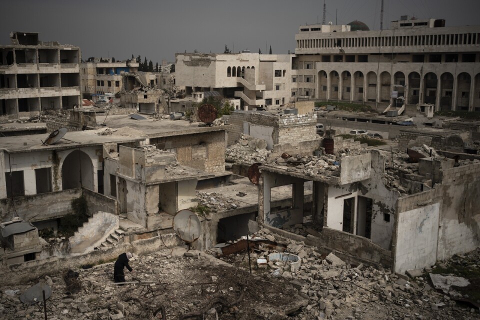 Staden Idlib är ett av de sista urbana områdena i Syrien som fortfarande kontrolleras av oppositionen. Arkivbild från den 12 mars 2020.