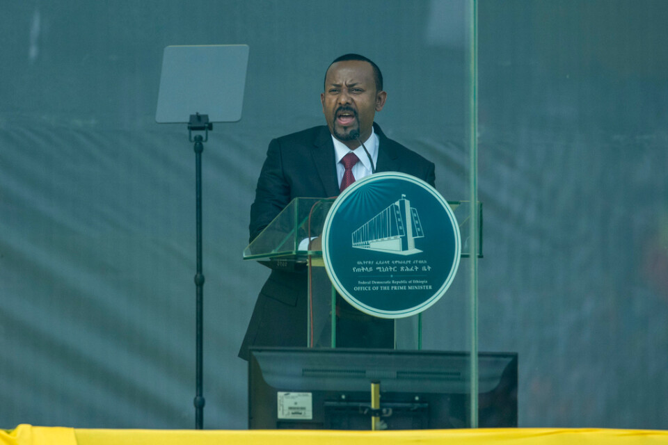 Etiopiens premiärminister Abiy Ahmed öppningstalade på Afrikanska unionens toppmöte i Addis Abeba. Arkivbild.