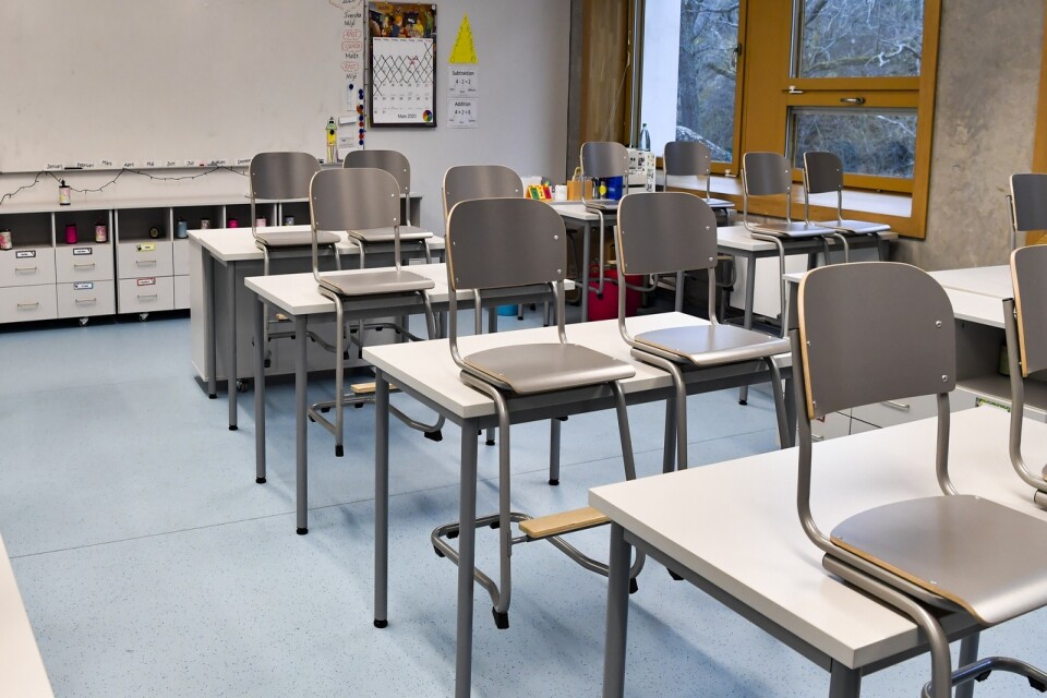 Hjortsjöskolan i Vaggeryd tvingas ge eleverna ledigt två dagar och istället förlängs vårterminen med två extra dagar i juni. Allt på grund av coronapandemin. Arkivbild.