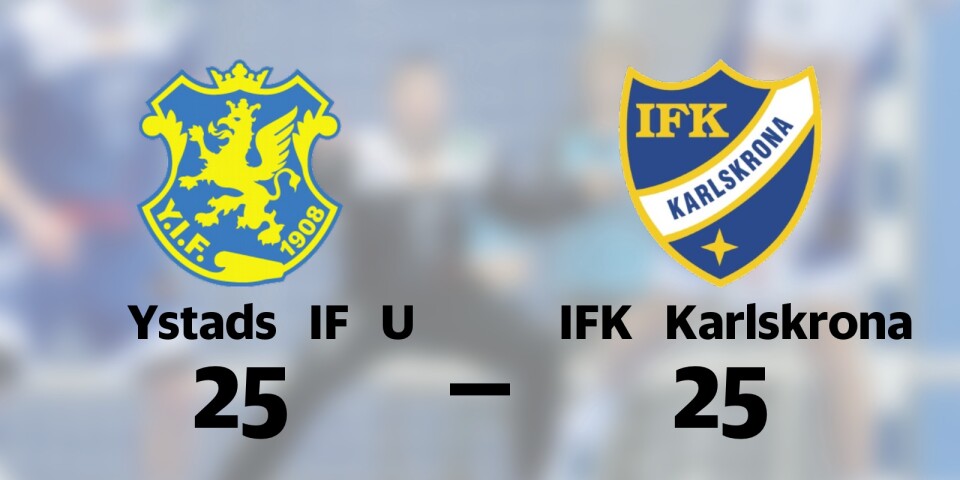 IFK Karlskrona tappade ledning till oavgjort mot Ystads IF U