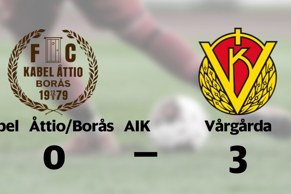Kabel Åttio/Borås AIK föll mot Vårgårda på hemmaplan