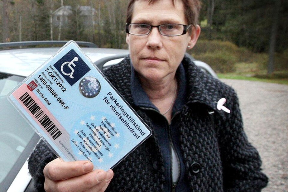 Eva-Kajsa Stenvall är beredd att kämpa för amputerades rätt till parkeringstillstånd. Själv har hon dock ett parkeringstillstånd, än så länge.