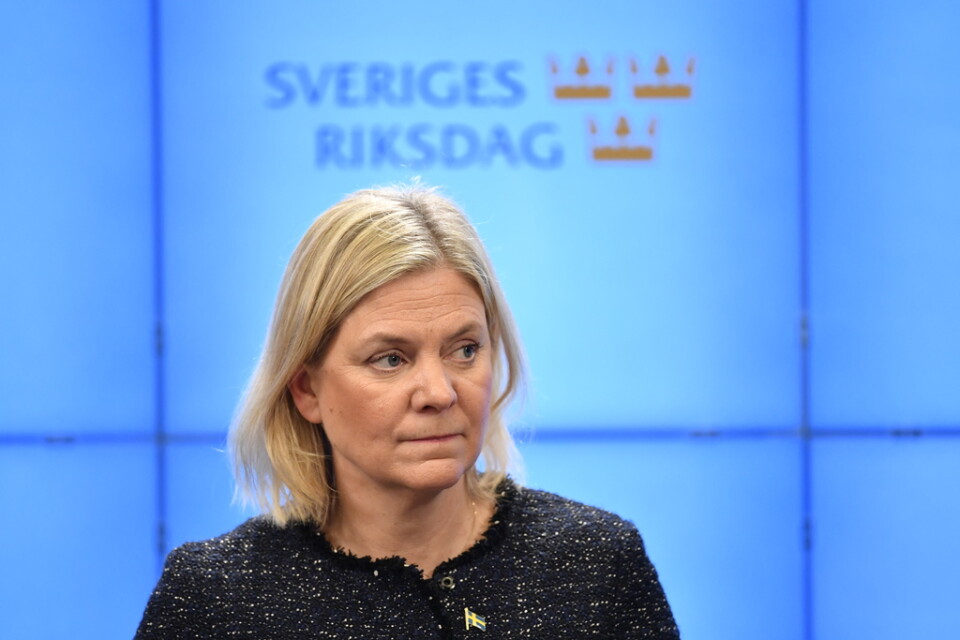 Statsminister Magdalena Andersson (S) har anledning att glädja sig åt resultatet i Sifoundersökningen som genomförts på uppdrag av SvD och GP. Arkivbild.
