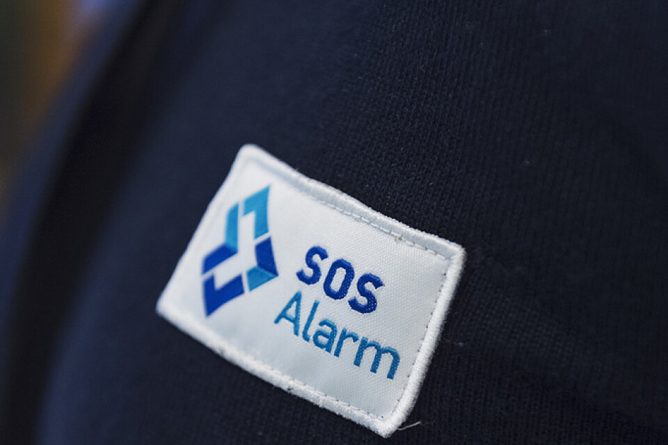 En operatör på SOS Alarm. Arkivbild.
