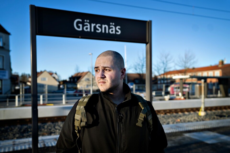 Semin Yildiz  grew up in the south-east of Skåne. He is leaving Gärsnäs station early on Friday morning  for Kastrup and onwards to the war in Ukraine.
