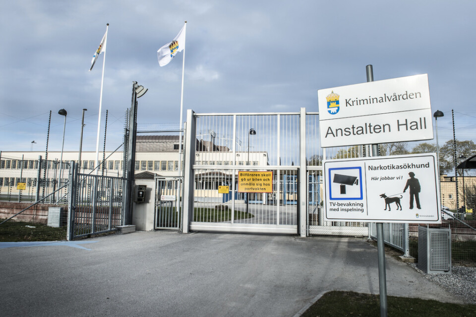 Hall, utanför Södertälje, är ett av landets hårdast bevakade fängelser och tillhör därmed säkerhetsklass ett. Arkivbild.