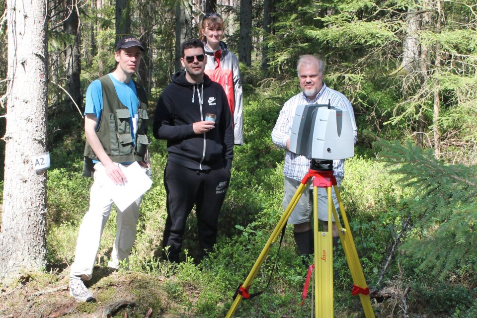Anders Blidbergs skog undersöks nu av forskare.
