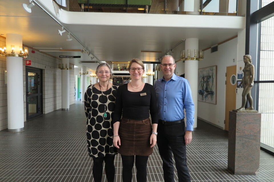 Miljösamordnare, Karin Lundberg, miljöutvecklare Sofie Samulesson  och  Kenneth Michaelsson (C), ordförande miljö- och energirådet.