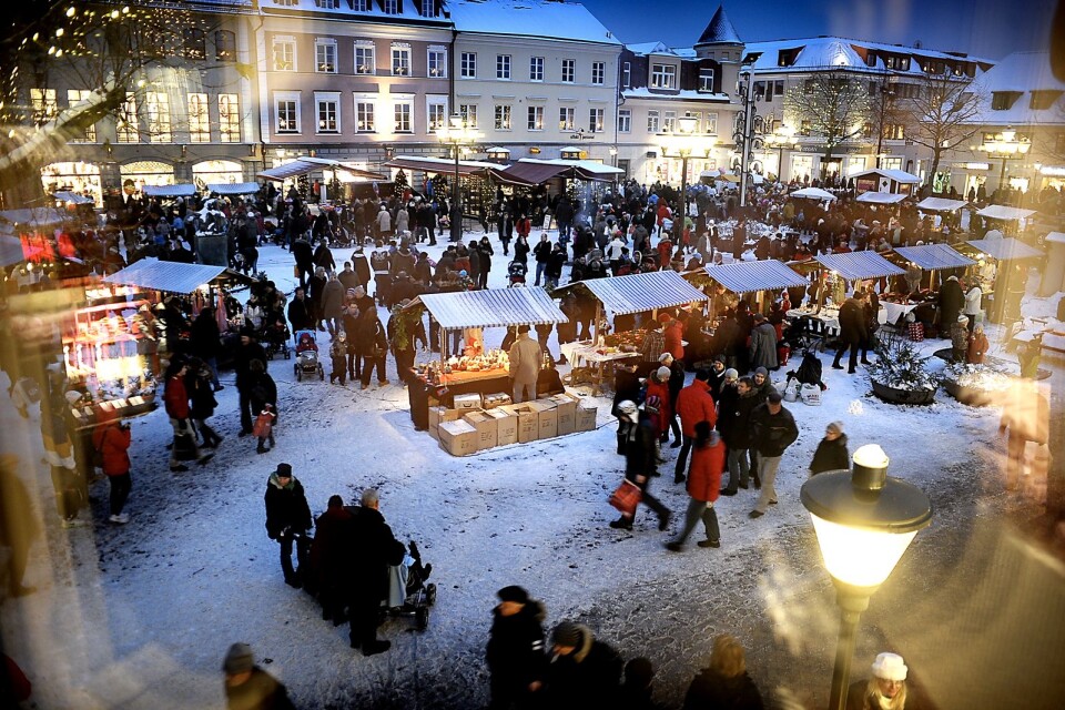 Julmarknaden i Kristianstad för några år sedan.
