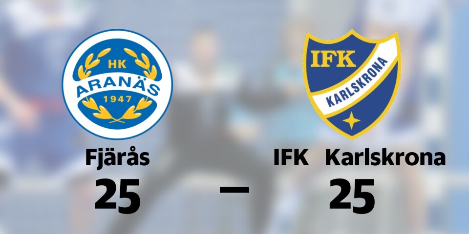 Oavgjort för IFK Karlskrona borta mot Fjärås