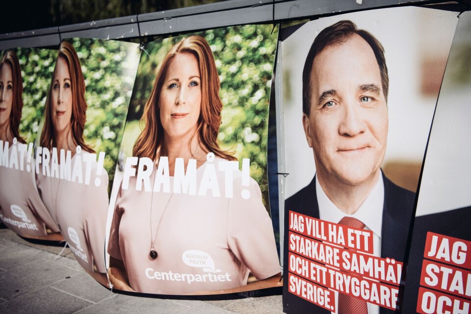 Valaffischer på Centerpartiets partiledare Annie Lööf och Socialdemokraternas Stefan Löfven inför valrörelsen 2018. Med skilda valbudskap är det svårt att komma överens och januaripartierna är fortfarande oense på en rad punkter.