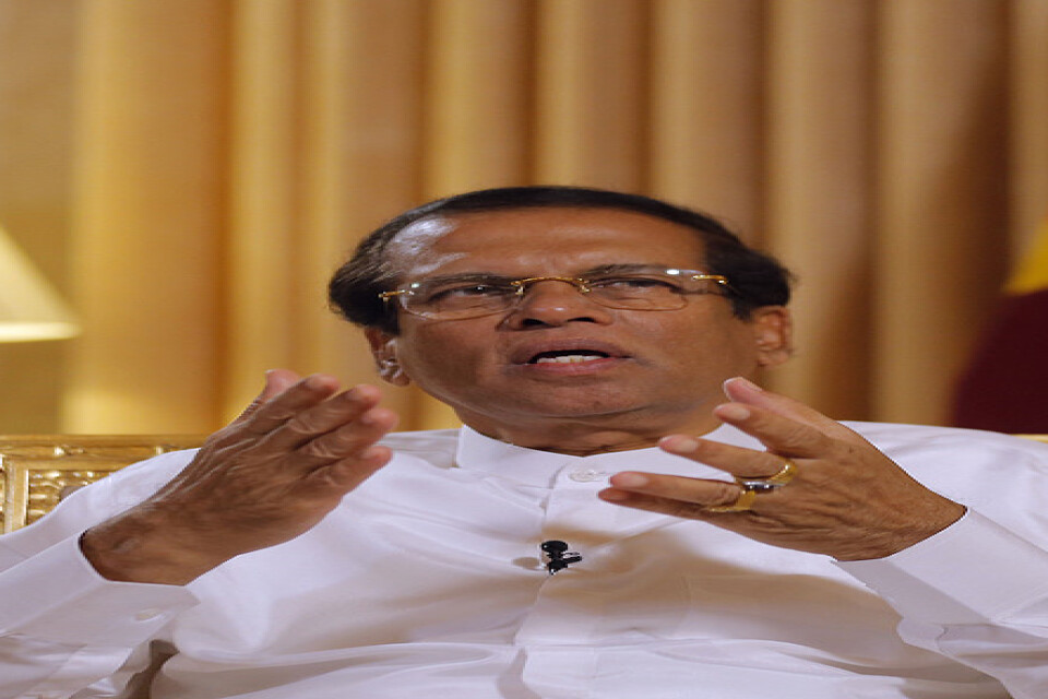 Sri Lanka förbjuder import av nya motorsågar, säger president Maithripala Sirisena. Arkivbild, tagen den 7 maj.