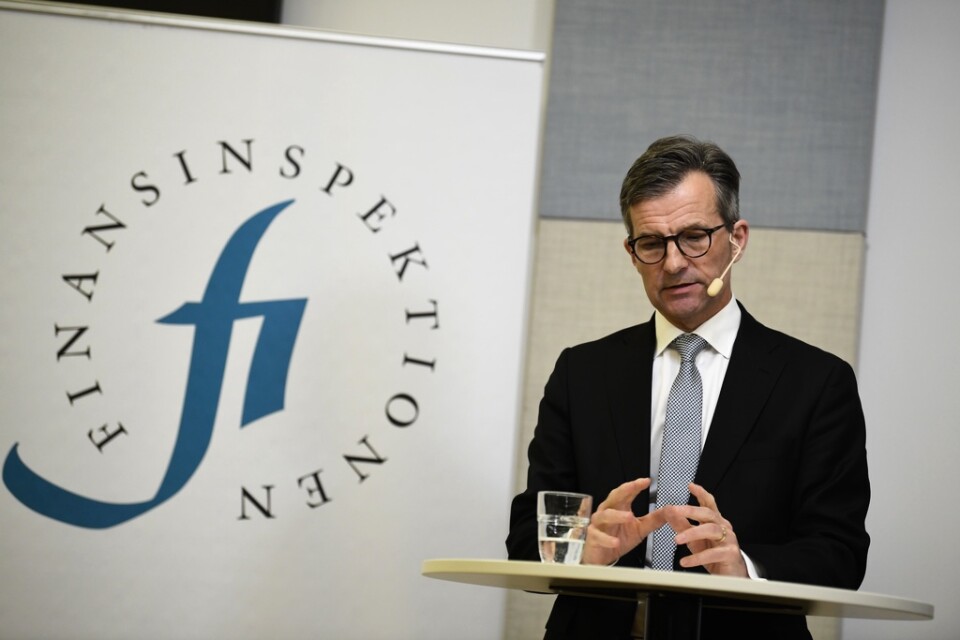 Finansinspektionens generaldirektör Erik Thedéen vill att banker och kreditmarknadsbolag stoppar sina utdelningar. Arkivbild.