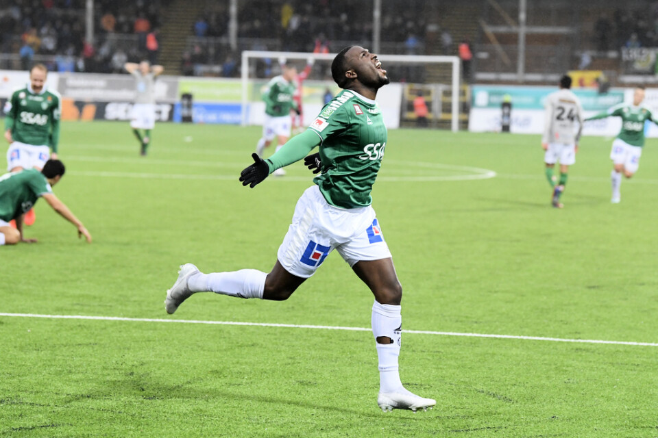 Christian Kouakou efter sitt 3–1-mål.