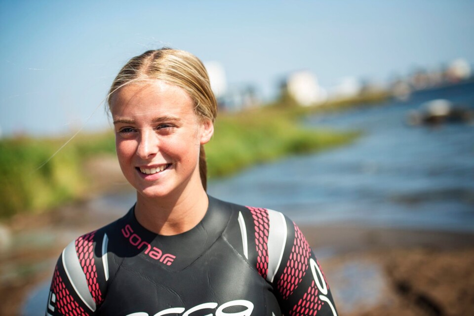 Emmy Jämtin är en av de yngsta deltagarna i Ironman Kalmar 2018.