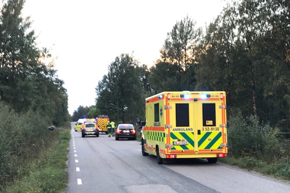 Mopedolycka, Björsnäskorset, ambulans